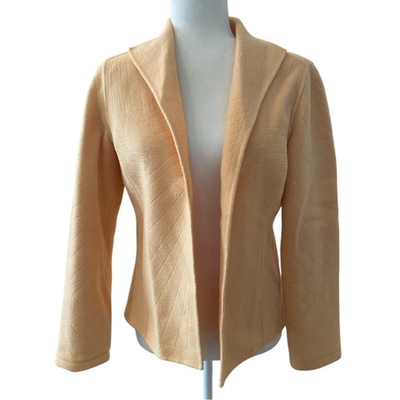 Alexandra Bartlett Womens Yellow 100% Wool Open Blazer - Picture 2 of 8